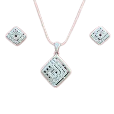 Silver Flower Pendant With Link Chain | Gifts for Girls and Women