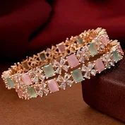 Anti Tarnish Bangle Rose Gold Design for Women